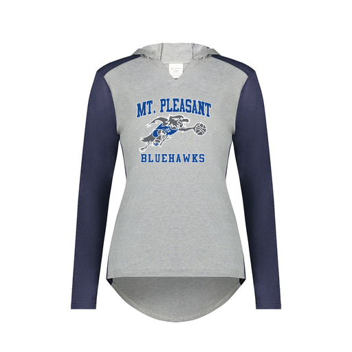 [6902.29V.XS-LOGO1] Ladies Vintage Hoodie (Female Adult XS, Navy, Logo 1)