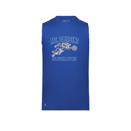 [222593.060.S-LOGO1] Men's CoolDry TankTop (Adult S, Royal, Logo 1)