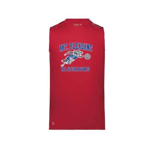 [222593.083.S-LOGO1] Men's CoolDry TankTop (Adult S, Red, Logo 1)