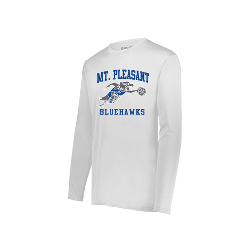 [222822.005.XS-LOGO1] Men's LS Smooth Sport Shirt (Adult XS, White, Logo 1)