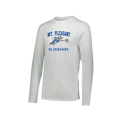 [FTLCUBWH-AXS-LOGO1] Decker Men's Tri-Blend T-Shirt - Long Sleeve (Adult XS, White, Logo 1)