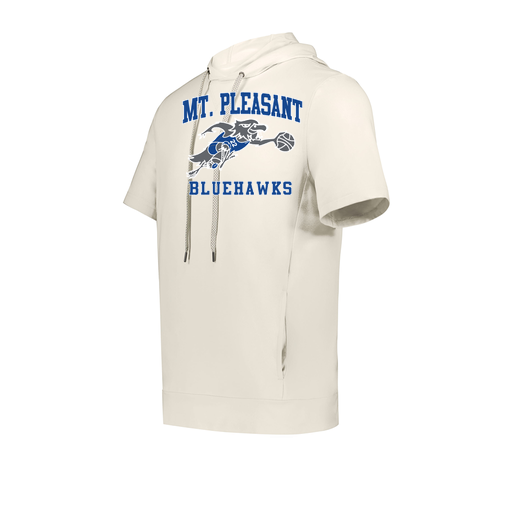 [222505.907.S-LOGO1] Men's Venturs Soft Knit Short Sleeve Hoodie (Adult S, White, Logo 1)