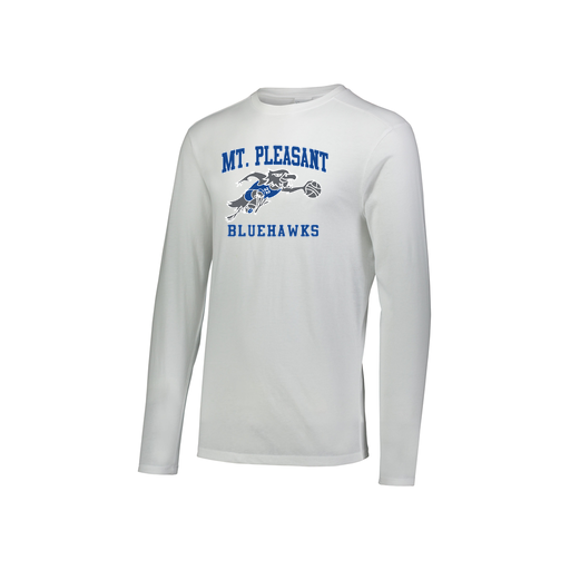 [FTLCUBWH-YS-LOGO1] Decker Youth Tri-Blend T-Shirt - Long Sleeve (Youth S, White, Logo 1)